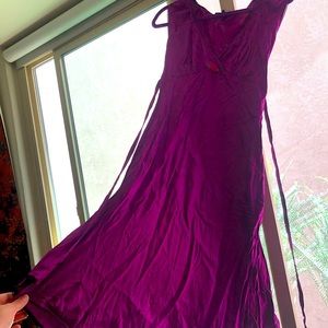 100% silk Betsey Johnson dress, purple size 8